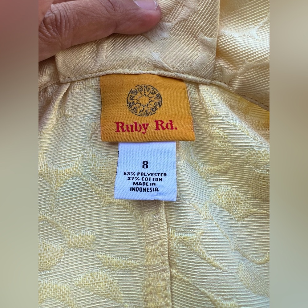 Ruby Rd. Yellow Daisy Spring Jacket Zip Up, Gathe… - image 8